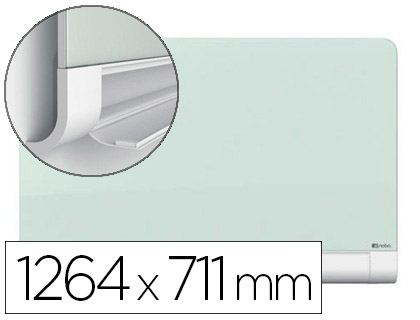 QUADRO BRANCO NOBO DIAMOND CRISTAL MAGNETICA ESQUINAS REDONDAS 1264X711 MM