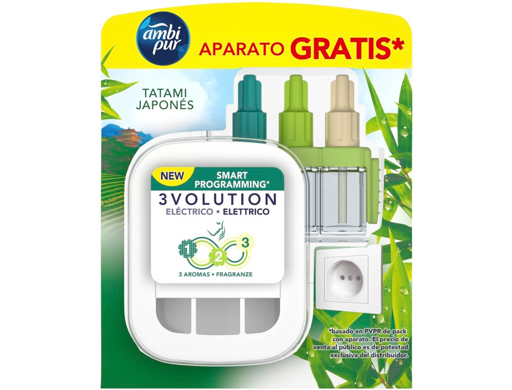 AMBIENTADOR AMBI PUR ELECTRICO 3 VOLUTION JAPONES RECARGA 21,5 ML