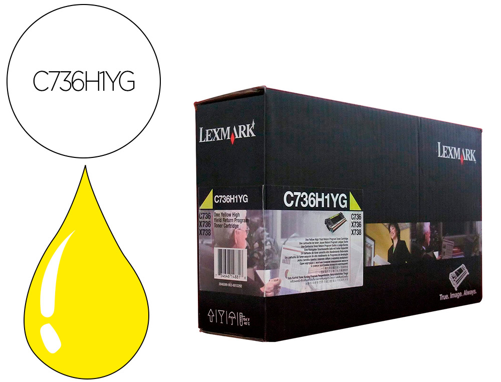 TONER LASER LEXMARK C736H1YG AMARELO 10000 PAGINAS