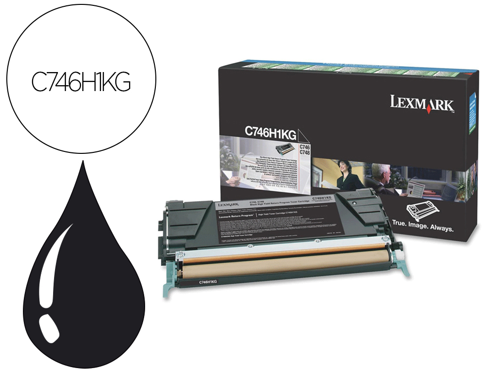 TONER LEXMARK LASER C746H1KG C746 / C748 PRETO 12000 PAGINAS