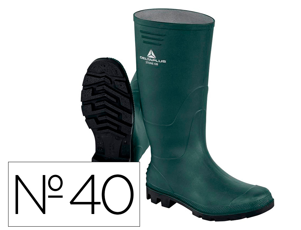 BOTAS DELTAPLUS DE SEGURANCA STONE PVC VERDE SOLA DE PITOES TAMANHO 40