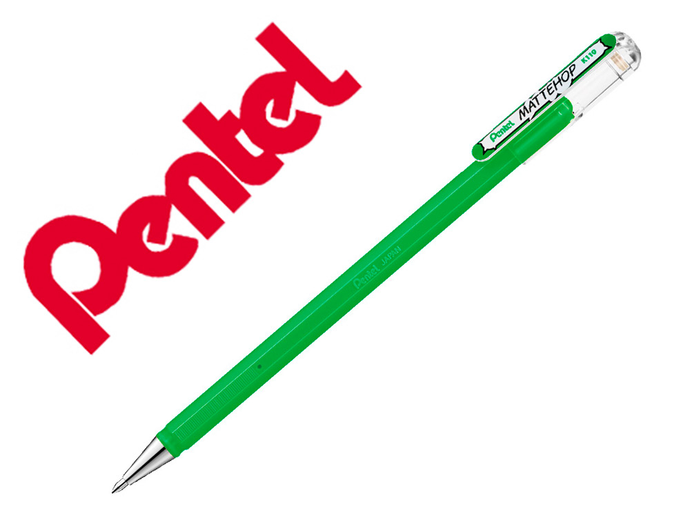 ROLLER GEL PENTEL K110 MATTEHOP COR VERDE PONTA DE 1 MM