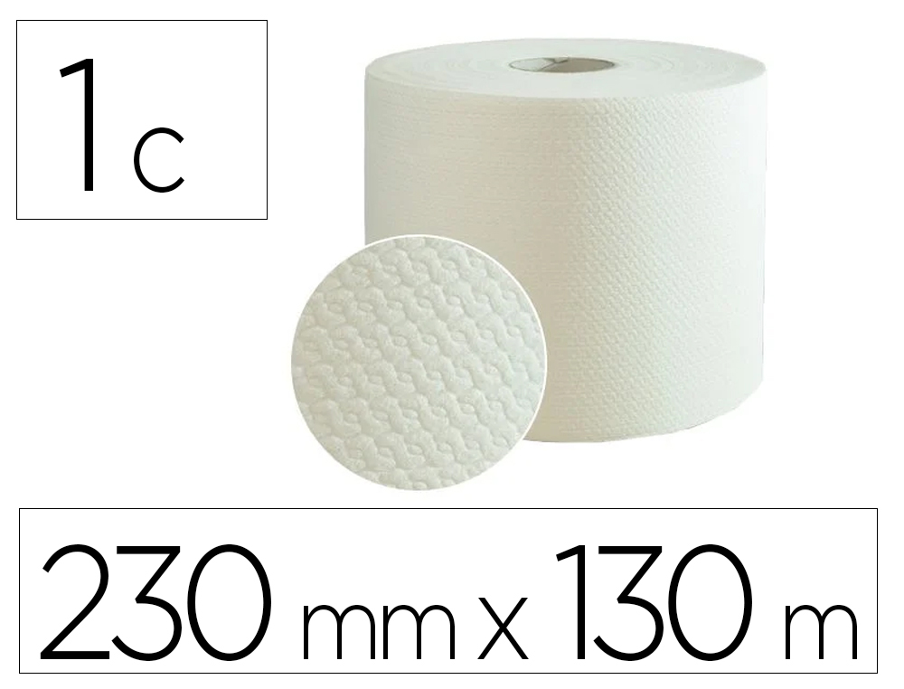 PAPEL SECA MAOS BUNZL GREENSOURCE AIR LAID 1 FOLHA CELULOSE BRANCA 230 MM X 130 MT PACK DE 2 ROLOS