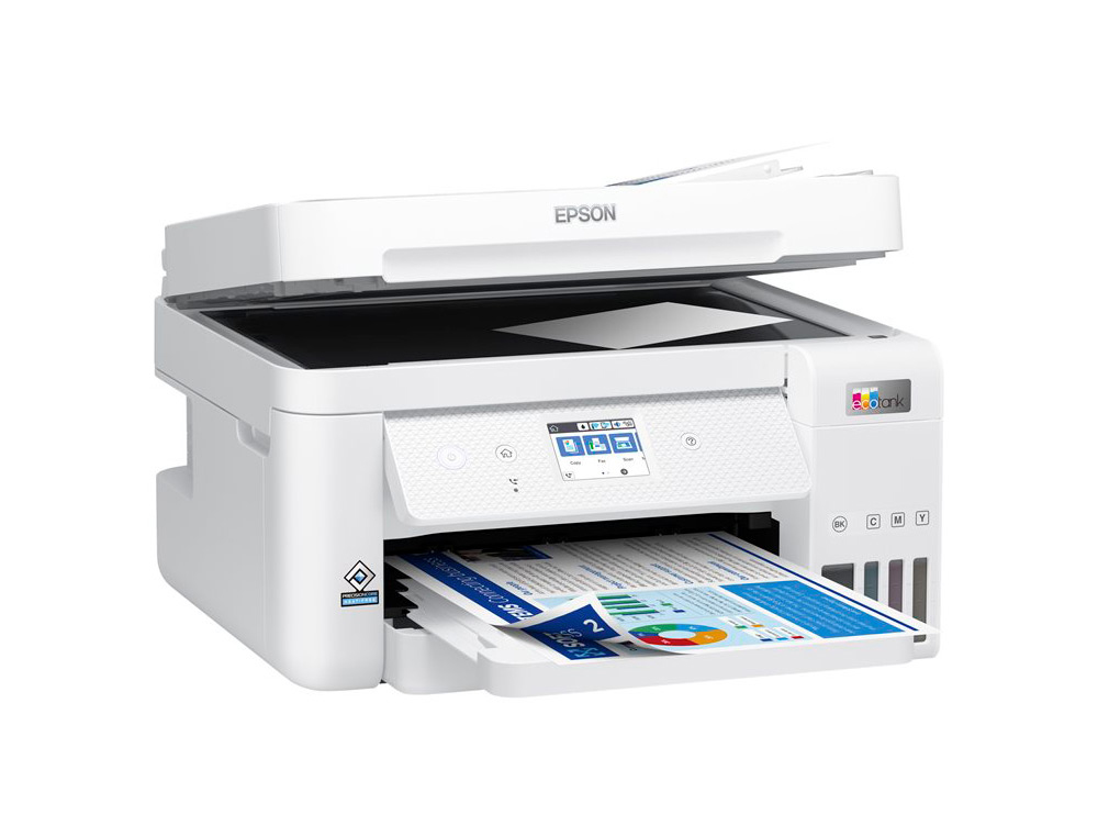 MULTIFUNCOES EPSON ECOTANK ET-4856 TINTA 33 PPM SCANNER COPIADORA IMPRESSORA FAX BANDEJA ENTRADA 250 FOLHAS