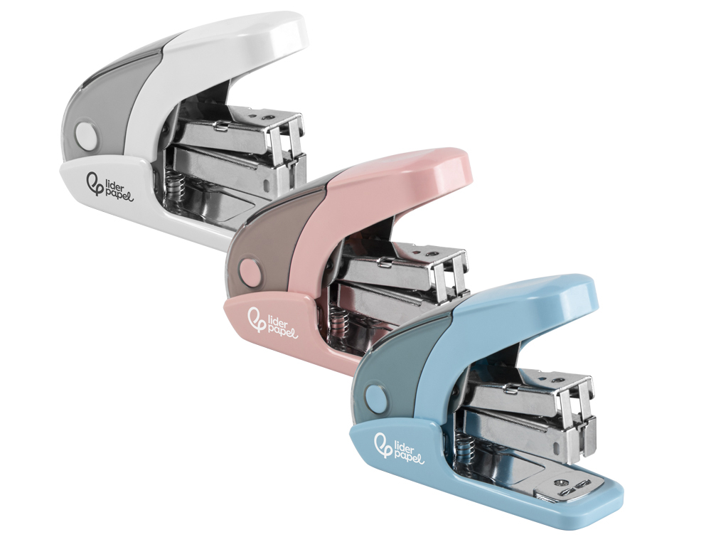 AGRAFADOR LIDERPAPEL MICRO COM OFERTA DE CAIXA DE 1000 AGRAFES 24/6, 26/6 CAPACIDADE 20 FOLHAS