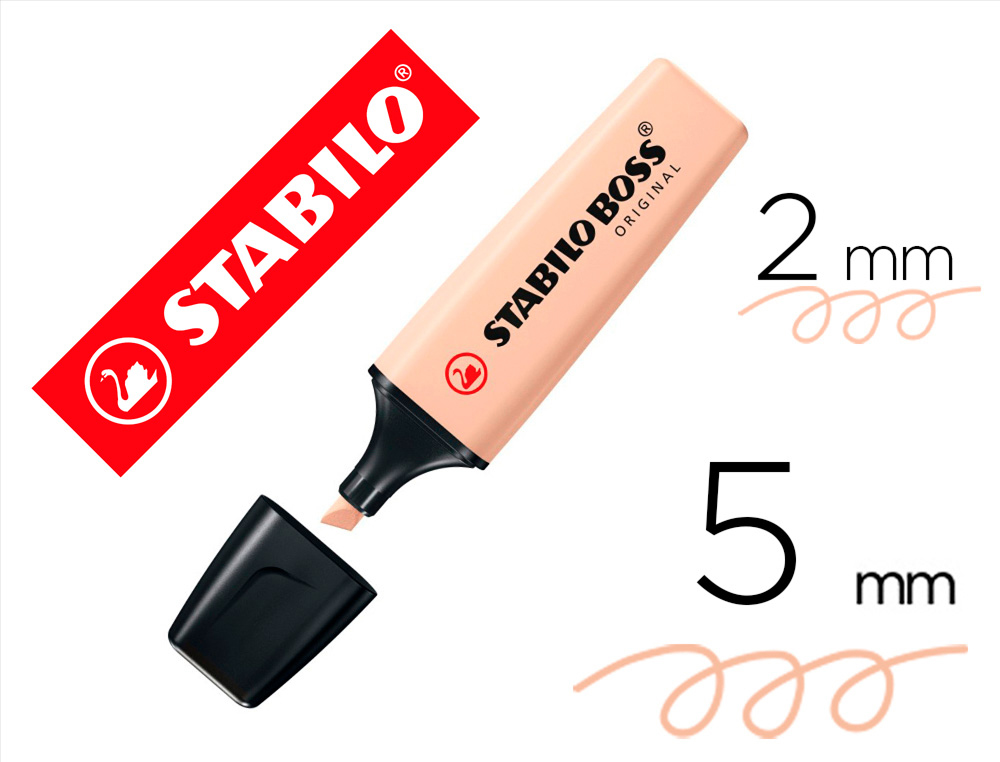 MARCADOR FLUORESCENTE STABILO BOSS PASTEL 70 NATURE COLORS BEGE