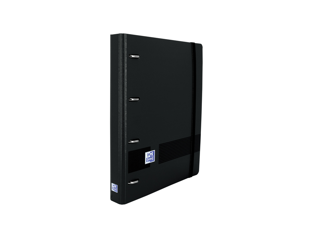 PASTA COM RECARGA OXFORD EUROPEANBINDER LIVE & GO DIN A5+ 4 ANEIS 35 MM RECARGA 100 FOLHAS QUADRICULA 5 MM COR PRETO