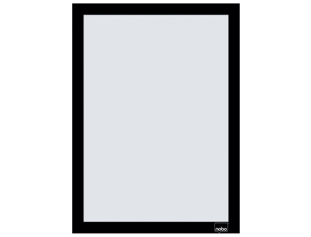 MOLDURA PORTA ANUNCIOS NOBO DIN A4 MOLDURA MAGNETICA AUTO ADESIVA COR PRETO PACK DE 2 UNIDADES