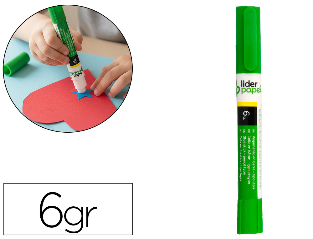 COLA LIDERPAPEL EM STICK 6 GR ESFEROGRAFICA COM CLIP
