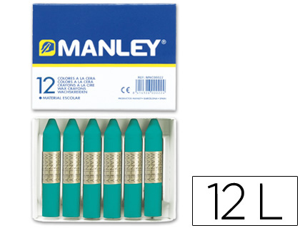 LAPIS DE CERA MANLEY UNICOLOR VERDE AZULADO CAIXA DE 12 N.23