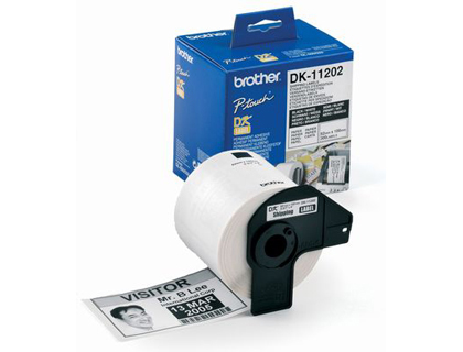 ETIQUETAS PRECORTADAS BROTHER DK11202 BRANCA 62 MM X 100 MM PAPEL TERMICO ENVIOS 300 ETIQUETAS