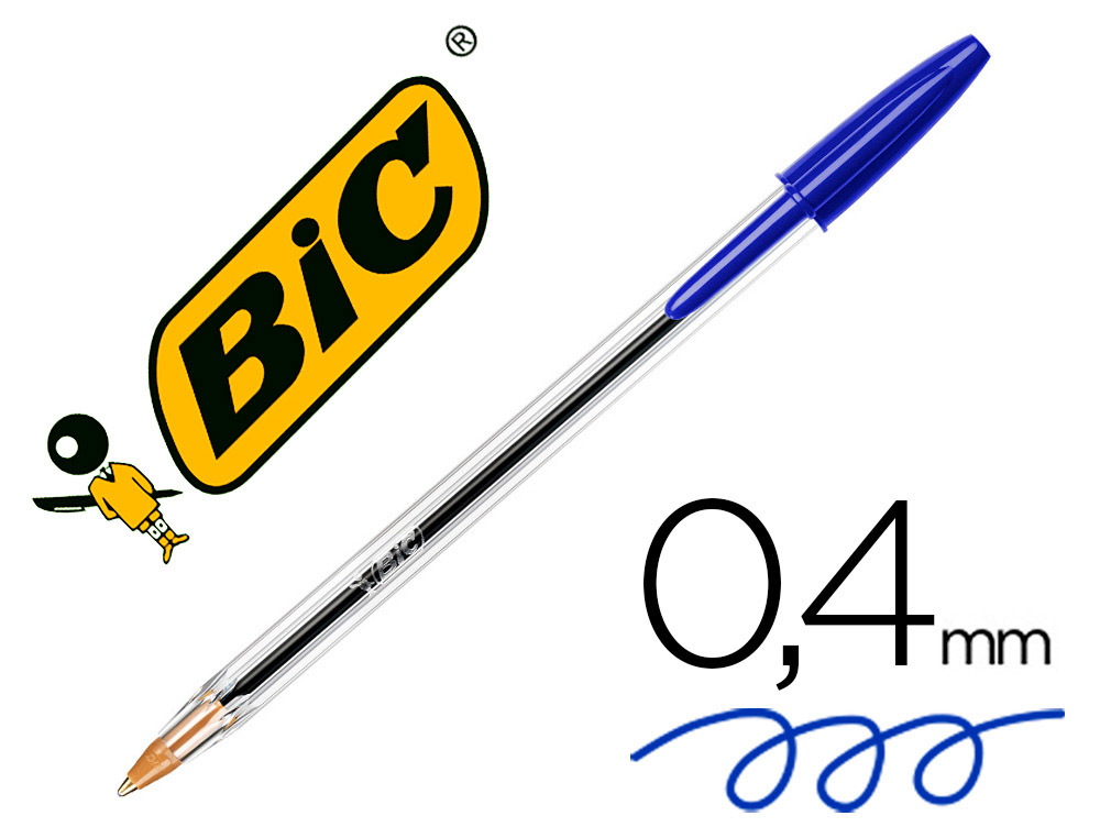 ESFEROGRÁFICA BIC CRISTAL , 5 AZUIS - EM BLISTER