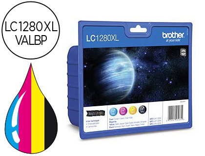TINTEIRO BROTHER LC-1280XL PACK 4 CORES - MFC-J6510DW MFC-J6710DW MFC-J6910DW