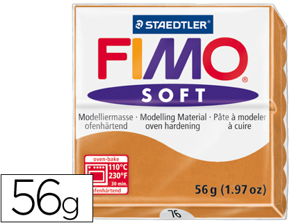PASTA PARA MODELAR STAEDTLER FIMO SOFT 56 GR COR COGNAC