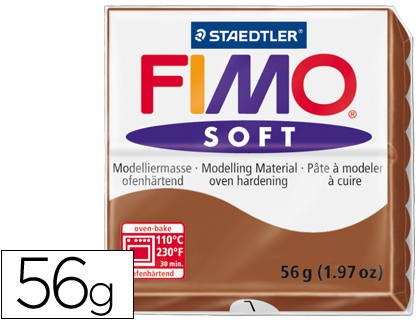 PASTA PARA MODELAR STAEDTLER FIMO SOFT 56 GR COR CARAMELO