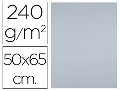 CARTOLINA LIDERPAPEL 50X65 CM 240 GR CINZA PACK DE 25 UNIDADES