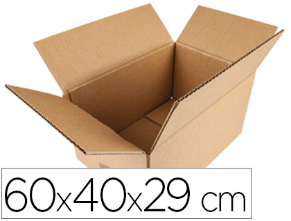 CAIXA PARA EMBALAR Q-CONNECT AMERICANA MEDIDAS 600X400X290 MM ESPESSURA CARTAO 5 MM