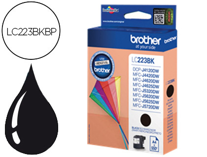 TINTEIRO BROTHER LC-223CBP BLACK -550 PAG DCP4120DW MFCJ4420DW MFCJ4620DW MFCJ5320DW