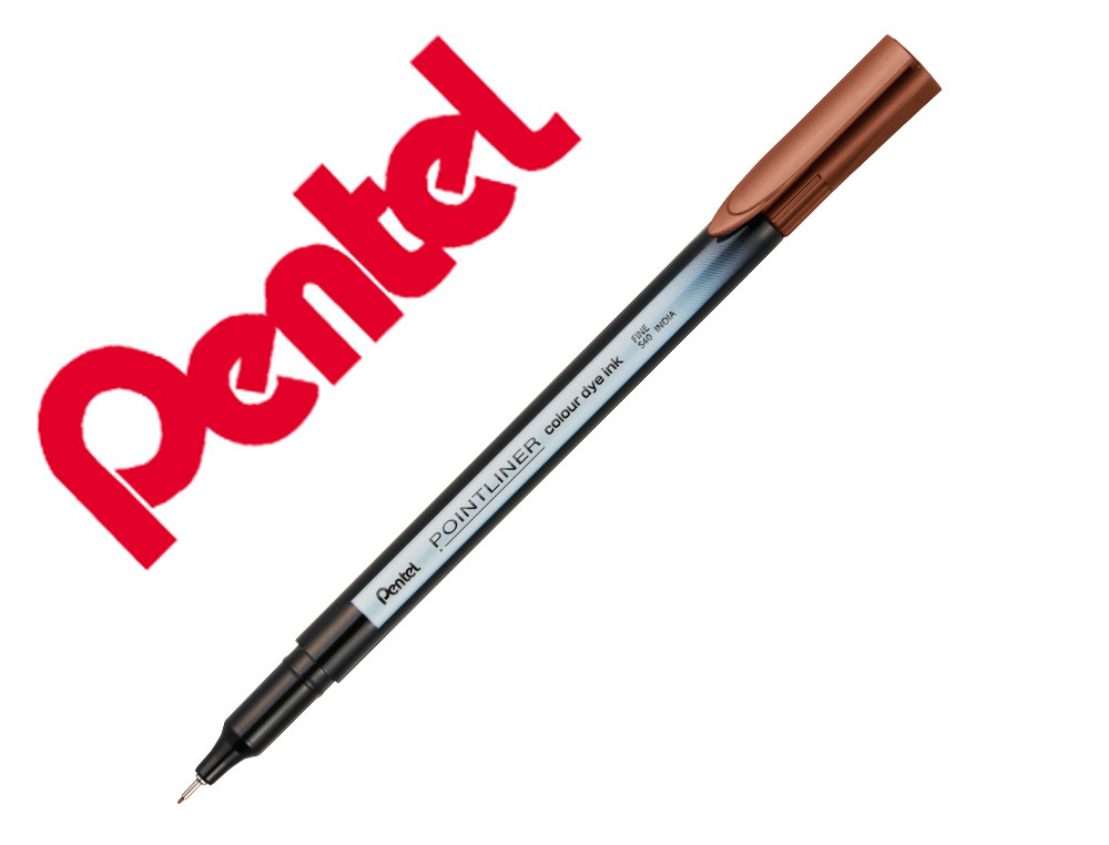 MARCADOR PENTEL DE FIBRA POINTLINER CASTANHO AVEL 0,4 MM
