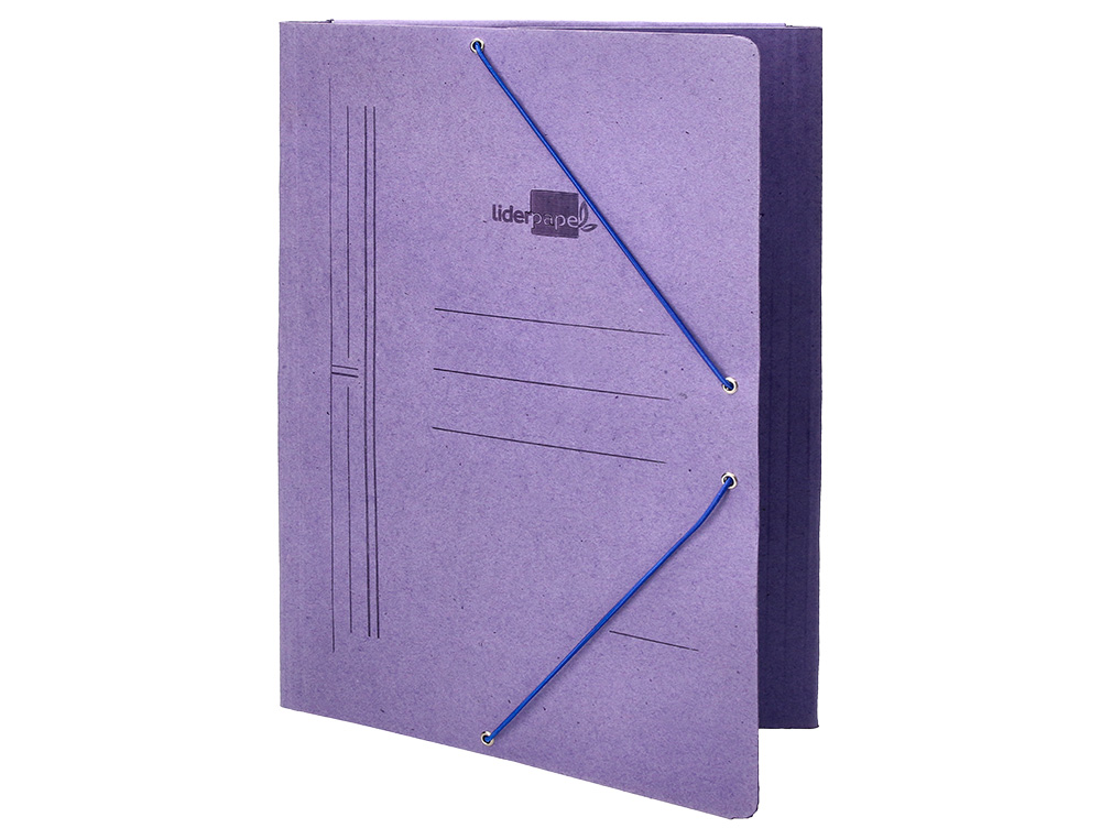 PASTA DE ELASTICOS LIDERPAPEL, FOLIO, COM ABAS, AZUL