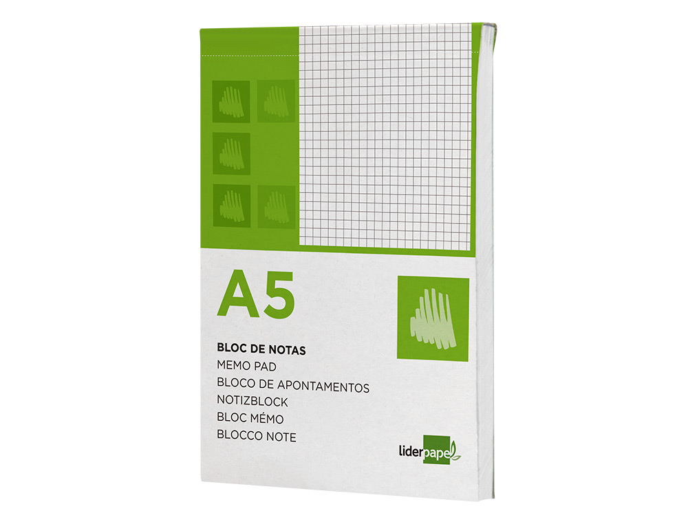BLOCO DE APONTAMENTOS LIDERPAPEL DIN A5 80 F QUADRICULADO