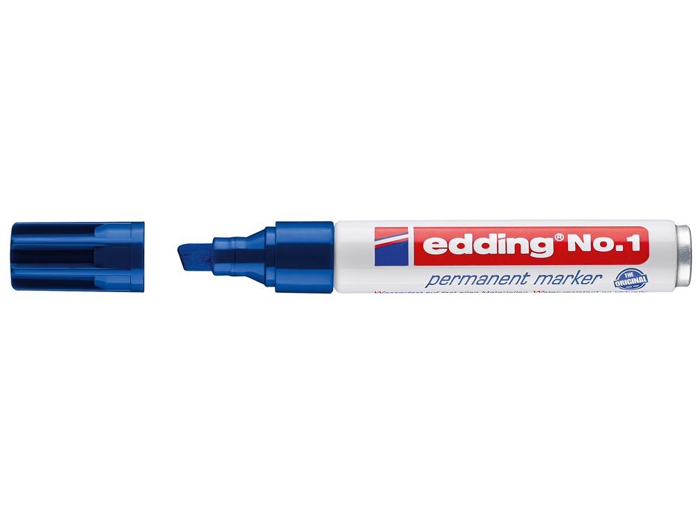 MARCADOR EDDING MARCADOR PERMANENTE 1 AZUL -PONTA BISELADA 5 MM