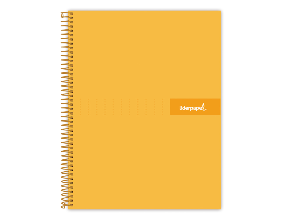 CADERNO ESPIRAL LIDERPAPEL CRAFTY MICRO DIN A4 CAPA FORRADA 120 F 90 GR QUADRICULA 5 MM 5 BANDAS DE CORES 4 CORES COR LA