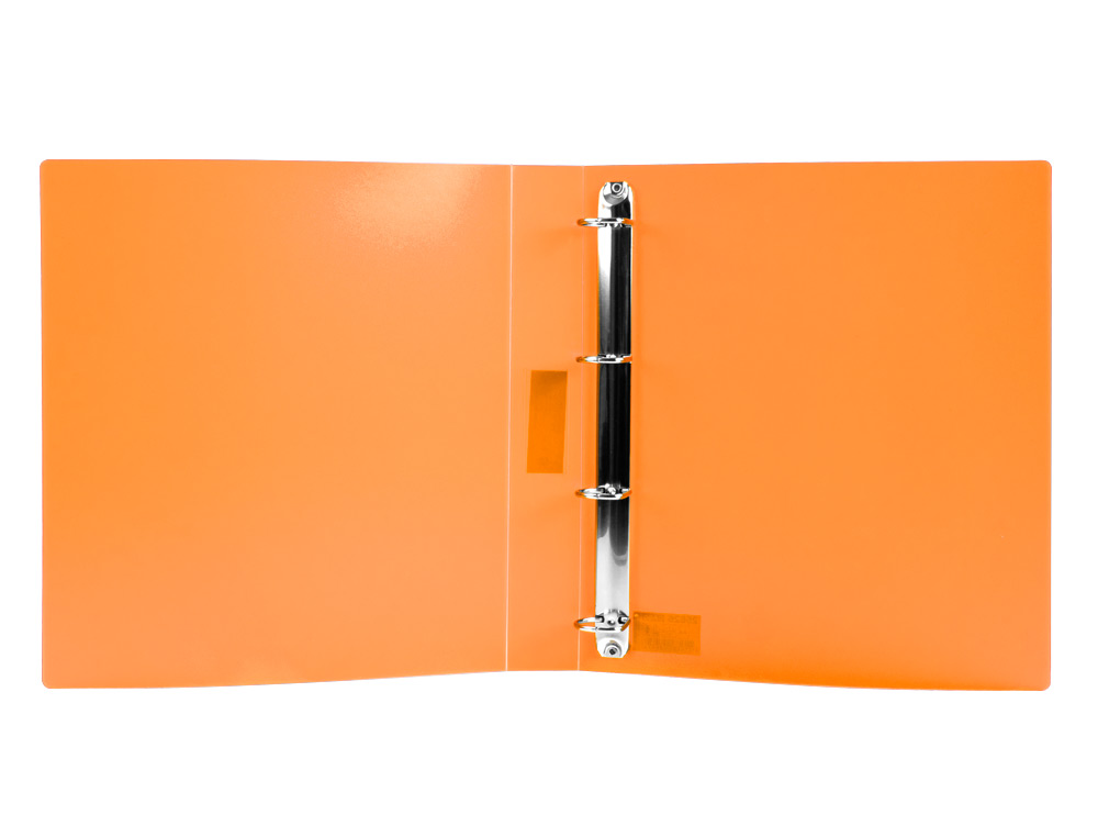 PASTA LIDERPAPEL POLIPROPILENO DIN A4 4 ANEIS 25 MM MISTOS LARANJA FLUOR OPACO