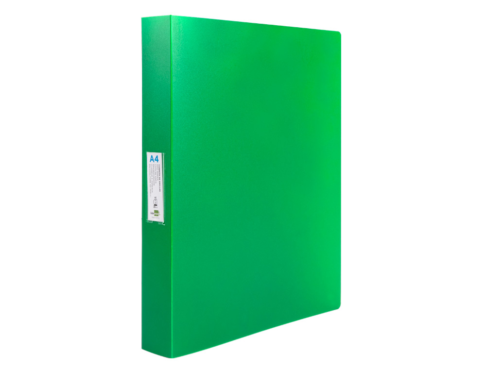 PASTA LIDERPAPEL POLIPROPILENO DIN A4 4 ANEIS 25 MM MISTOS VERDE MAA OPACO