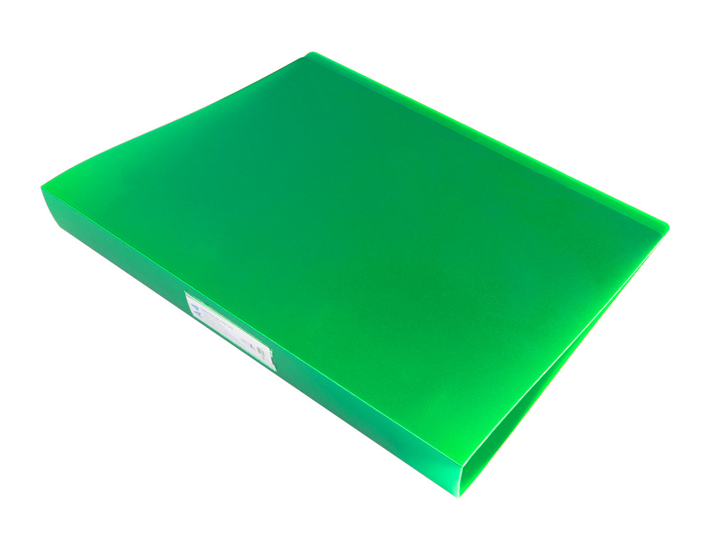PASTA LIDERPAPEL POLIPROPILENO DIN A4 4 ANEIS 25 MM MISTOS VERDE MAA OPACO