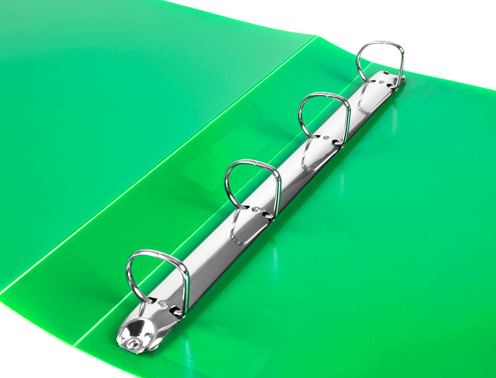 PASTA LIDERPAPEL POLIPROPILENO DIN A4 4 ANEIS 25 MM MISTOS VERDE MAA OPACO