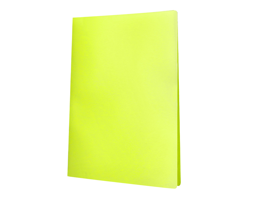 CAPA CATALOGO LIDERPAPEL 20 BOLSAS POLIPROPILENO DIN A4 AMARELO FLUOR OPACO