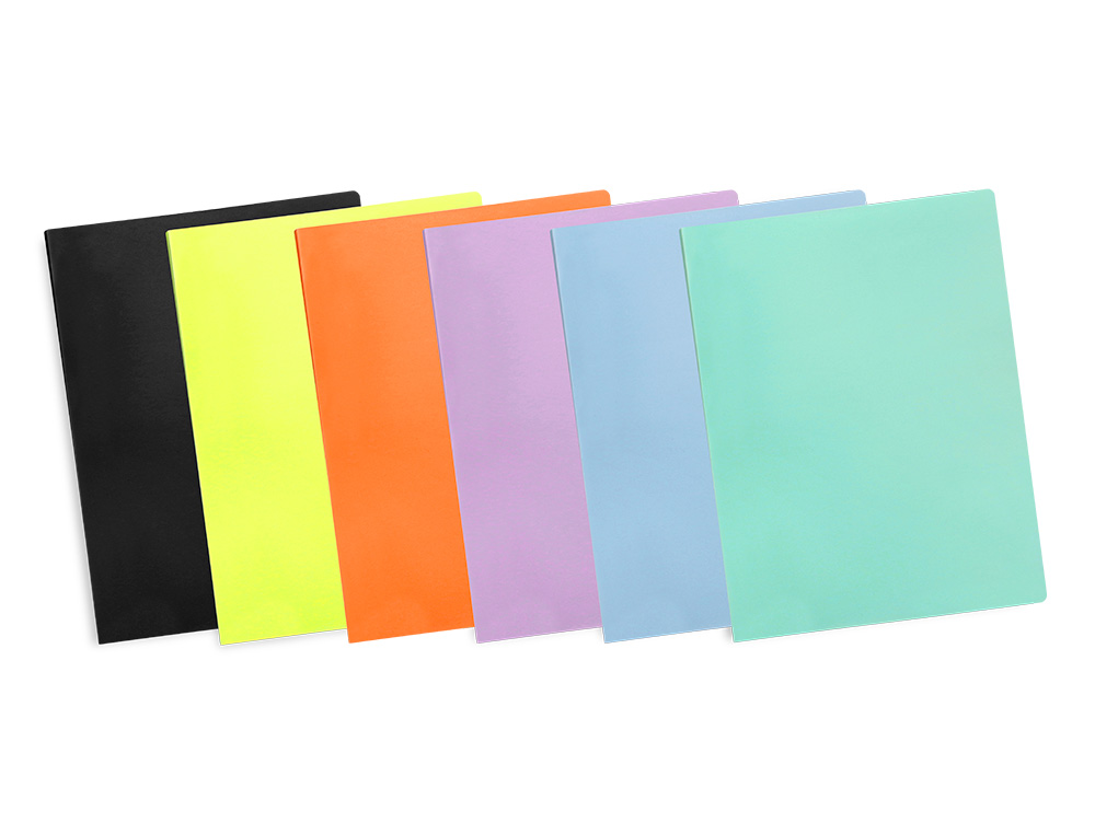 CAPA CATALOGO LIDERPAPEL 40 BOLSAS POLIPROPILENO DIN A4 CELESTE OPACO
