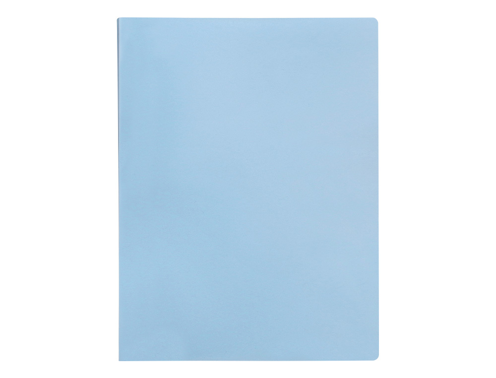CAPA CATALOGO LIDERPAPEL 40 BOLSAS POLIPROPILENO DIN A4 CELESTE OPACO
