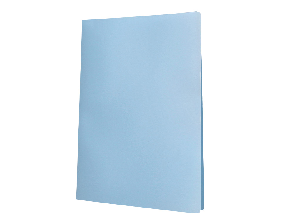 CAPA CATALOGO LIDERPAPEL 40 BOLSAS POLIPROPILENO DIN A4 CELESTE OPACO