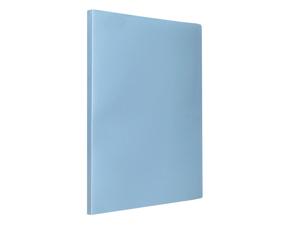 CAPA CATALOGO LIDERPAPEL 40 BOLSAS POLIPROPILENO DIN A4 CELESTE OPACO