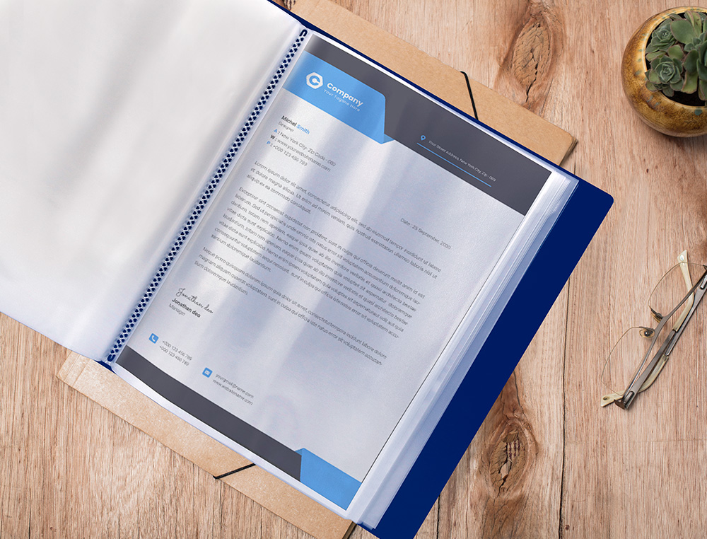 CAPA CATALOGO LIDERPAPEL 40 BOLSAS DIN A4 AZUL TRANSLUCIDO