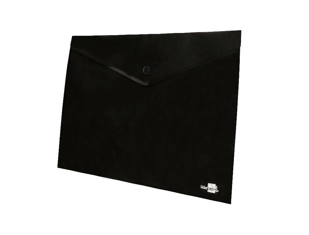 BOLSA PORTA DOCUMENTOS LIDERPAPEL COM MOLA DIN A4 PRETO OPACO 50 FOLHAS