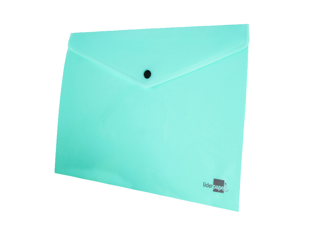 BOLSA PORTA DOCUMENTOS LIDERPAPEL COM MOLA DIN A4 VERDE MAA OPACO 50 FOLHAS