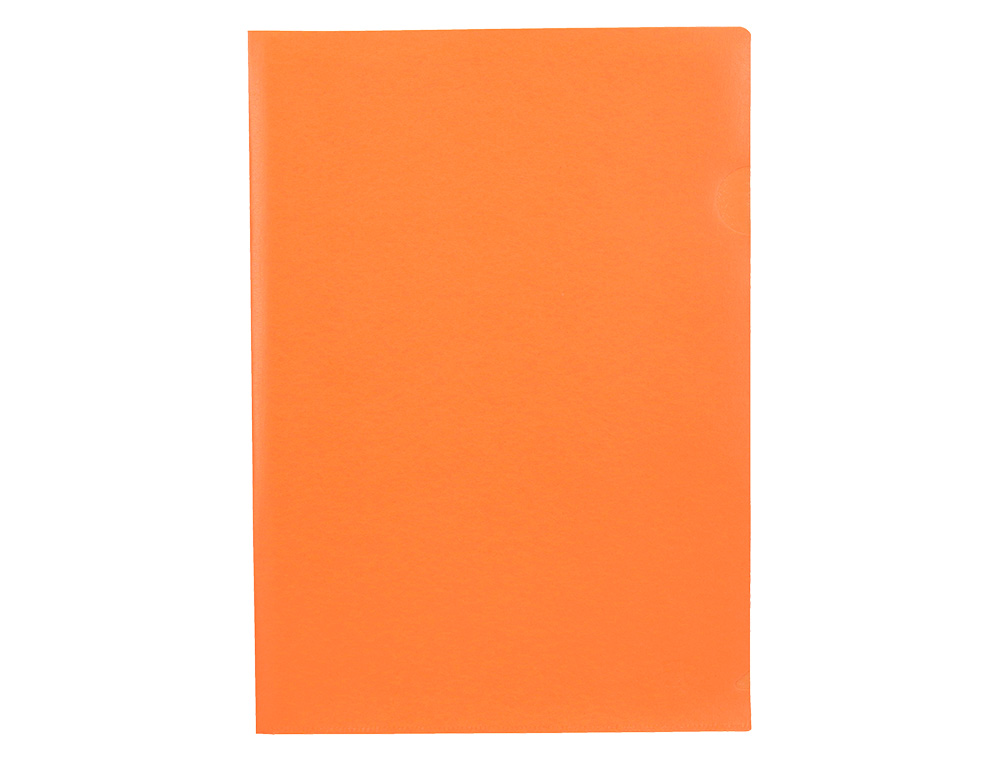 BOLSA DOSSIER LIDERPAPEL DIN A4 POLIPROPILENO LARANJA FLUOR OPACO 20 FOLHAS