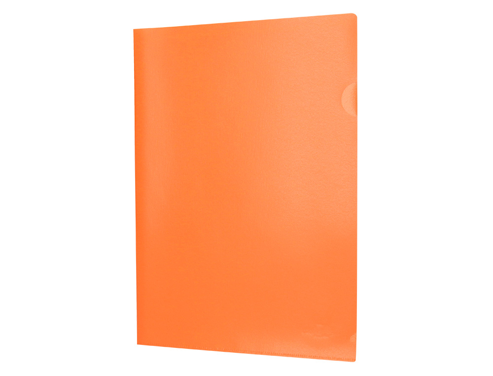 BOLSA DOSSIER LIDERPAPEL DIN A4 POLIPROPILENO LARANJA FLUOR OPACO 20 FOLHAS