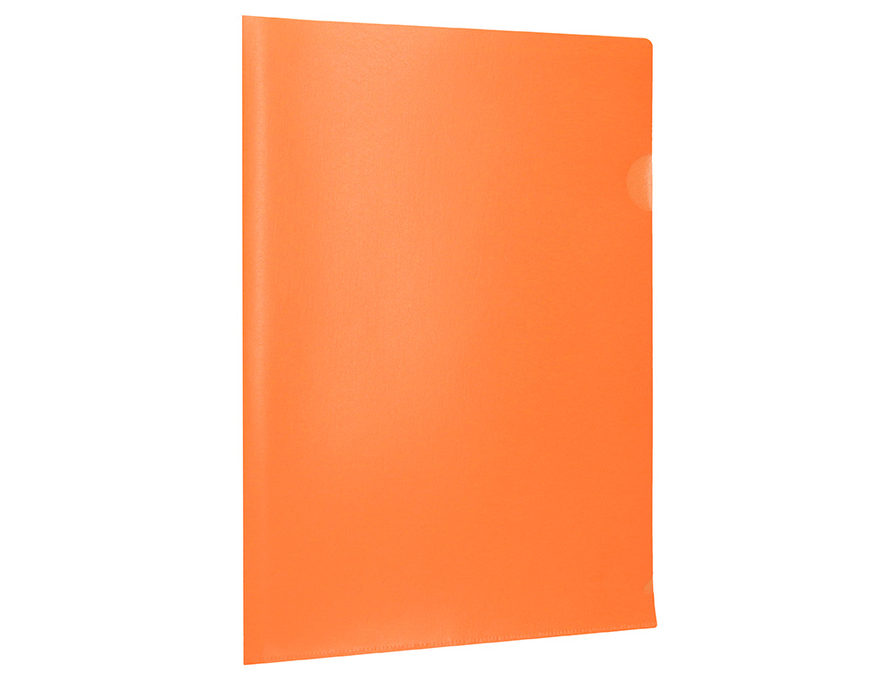 BOLSA DOSSIER LIDERPAPEL DIN A4 POLIPROPILENO LARANJA FLUOR OPACO 20 FOLHAS