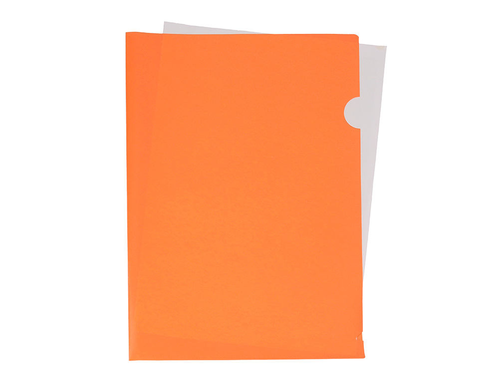 BOLSA DOSSIER LIDERPAPEL DIN A4 POLIPROPILENO LARANJA FLUOR OPACO 20 FOLHAS