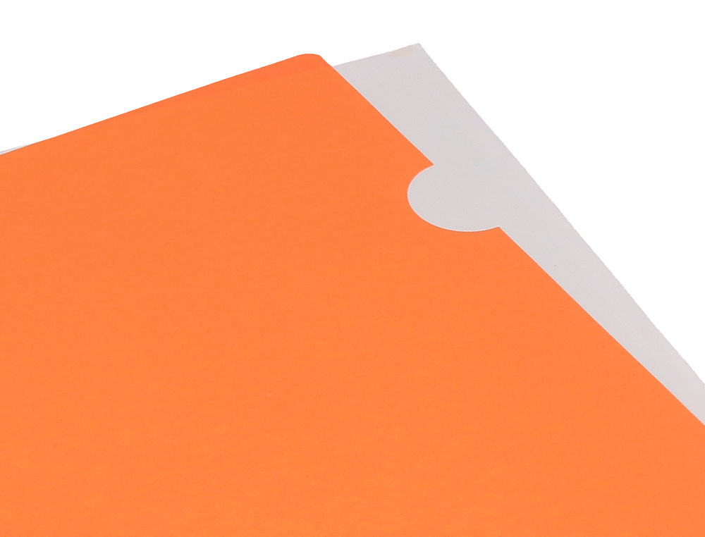 BOLSA DOSSIER LIDERPAPEL DIN A4 POLIPROPILENO LARANJA FLUOR OPACO 20 FOLHAS
