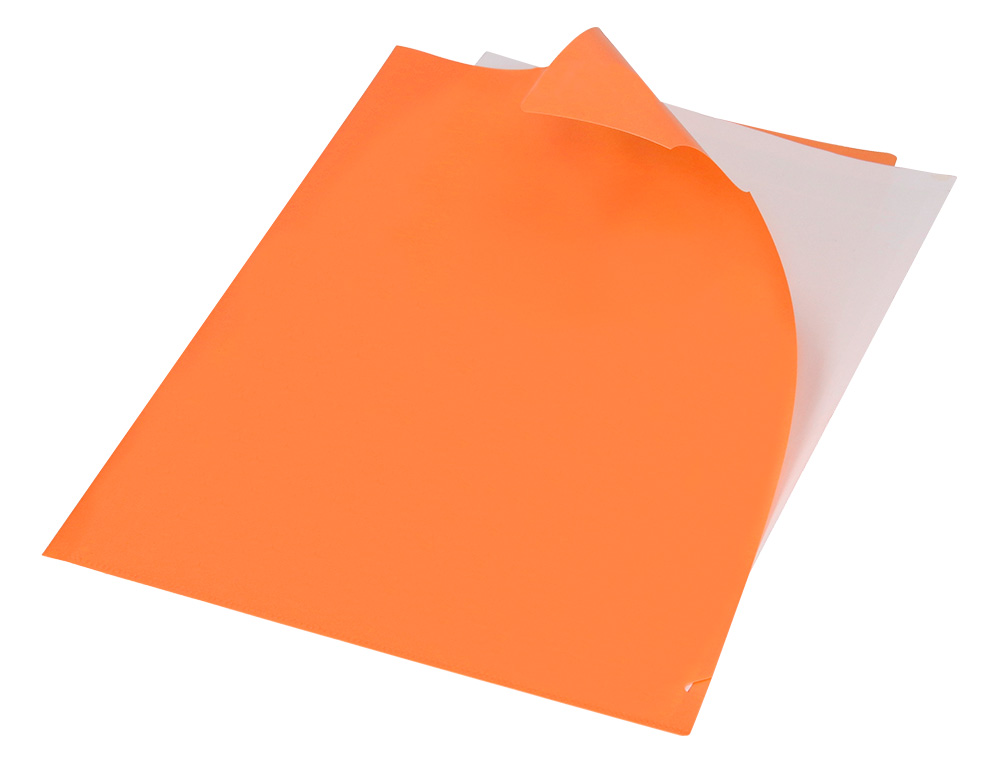 BOLSA DOSSIER LIDERPAPEL DIN A4 POLIPROPILENO LARANJA FLUOR OPACO 20 FOLHAS