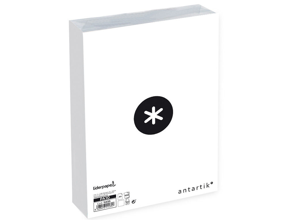 PAPEL ANTARTIK A4 100 GR LISO BRANCO EMBALAGEM DE 100 FOLHAS