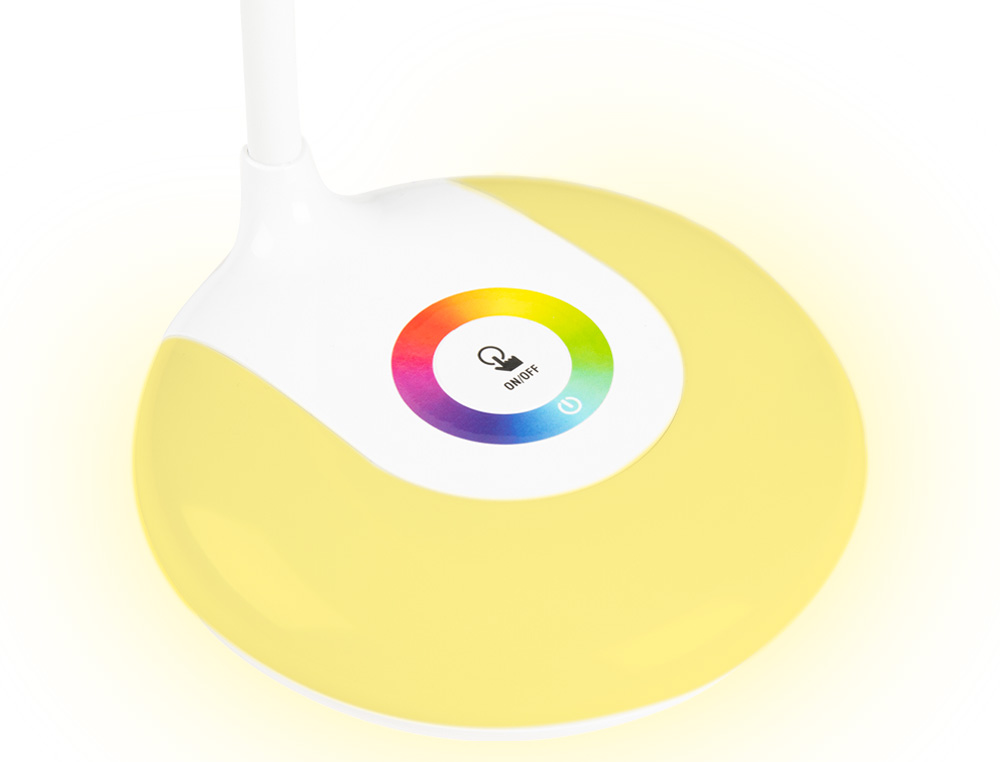 CANDEEIRO INFANTIL LIDERPAPEL DE SECRETARIA RECARREGAVEL ABS 16 LED 3.7W SENSOR 3 NIVEIS COR BRANCA