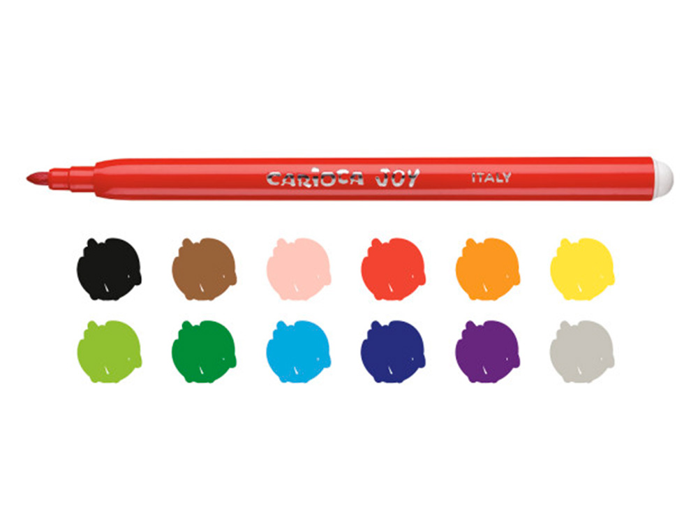 MARCADOR CARIOCA JOY CAIXA DE 12 CORES