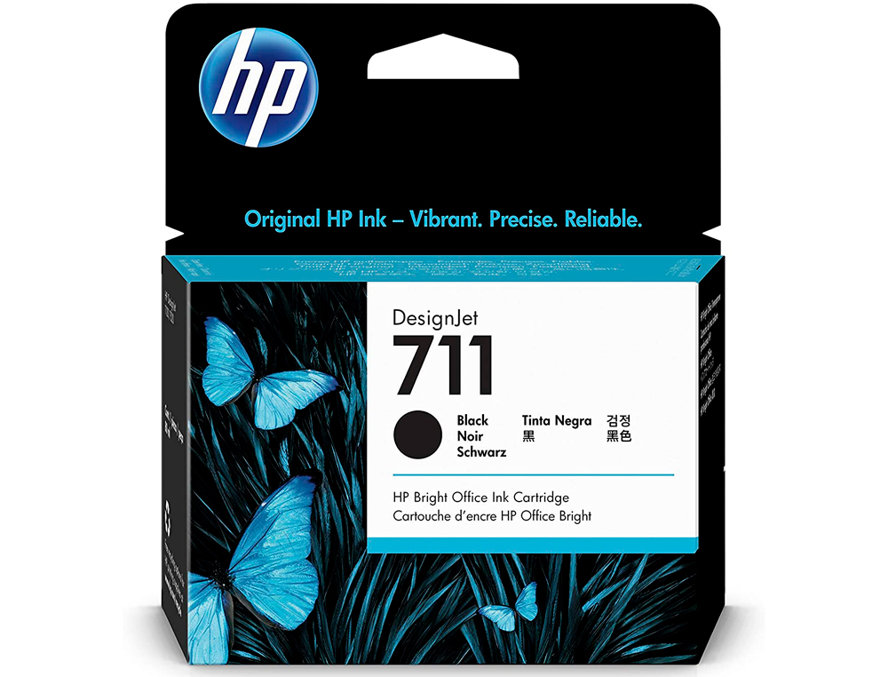 TINTEIRO HP 711 DESIGNJET T120 / T520 PRETO 80 ML