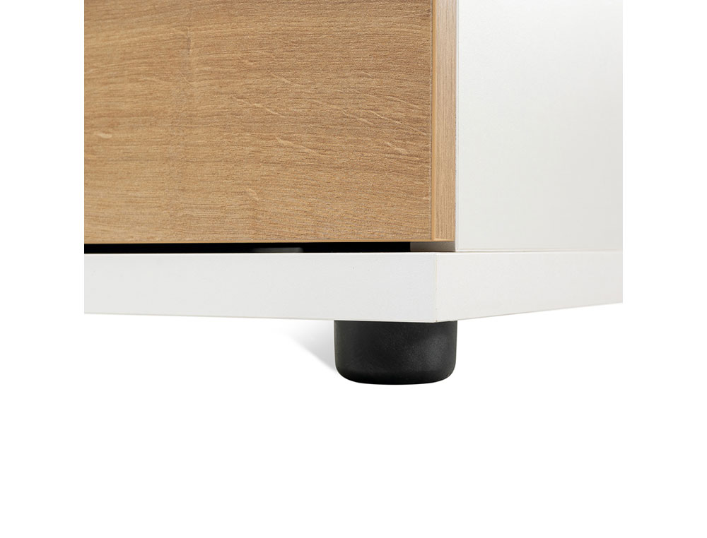 ARMARIO ROCADA COM TRES GAVETAS SERIE STORE 60X50X72 CM ACABAMENTO AW04 BRANCO/BRANCO